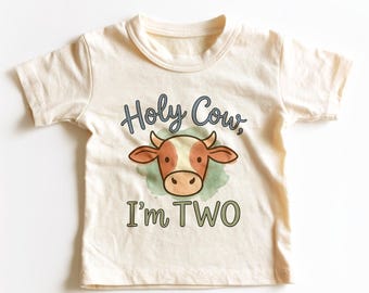 Camiseta "¡Santo cielo, tengo dos hijos!" - Divertida camiseta para el segundo cumpleaños de un niño pequeño