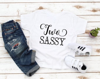 Two Sassy Girls 2nd Birthday Shirt - 2 Year Old Girl Birthday Top - Second Birthday Girl Outfit - Gift For Girl - Granddaughter Toddler Girl