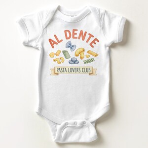 Camiseta infantil del Club de Amantes de la Pasta Al Dente - Divertida camiseta para niños pequeños amantes de la comida imagen 5