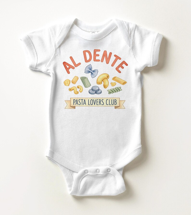 Camiseta infantil del Club de Amantes de la Pasta Al Dente - Divertida camiseta para niños pequeños amantes de la comida imagen 5