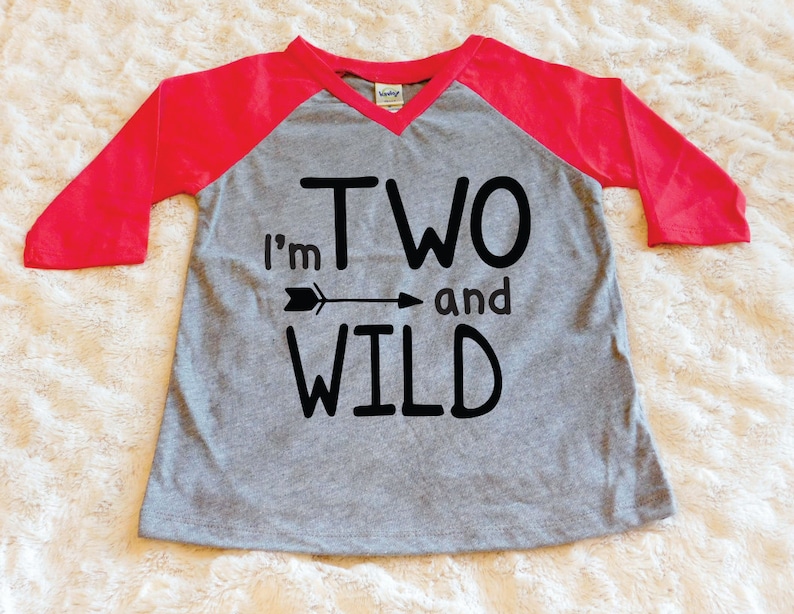 I/'m Two and Wild Two Wild Baby Girl Shirt Baby Boy Birthday Shirt 2nd Birthday Second Birthday Shirt 2nd Birthday Outfit Cake Smash Outfit