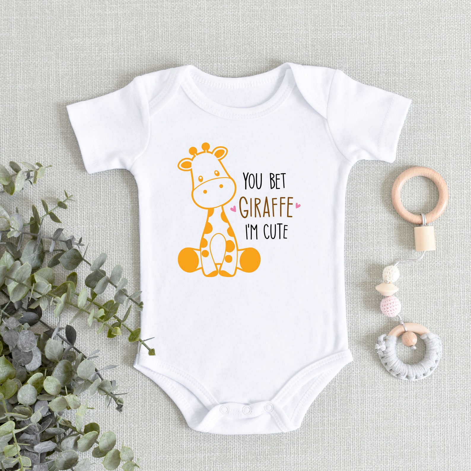 You Bet Giraffe I'm Cute Onesie® Cute Giraffe Bodysuit | Etsy