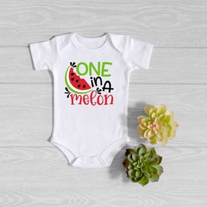 One in a Melon Baby ONESIES® Bodysuit - Fun Watermelon Baby Bodysuit - One in a Million - Watermelon Pun - Baby Shower Gift - New Baby Gift