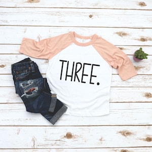 Third Birthday Shirt Toddler Girl - Three Birthday Girl Tee - 3 Year Old Girl - Birthday Outfit Girl - 3 Birthday Shirt Girl