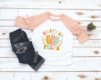 Cute Easter Girls Shirt - Whats Up Peeps Tee - Toddler Girl Easter Top - Easter Outfit Girl - Funny Easter Girl - Toddler Easter shirt
