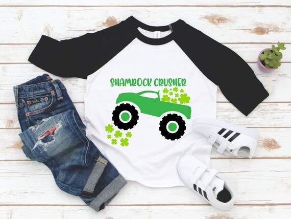 St Patrick, Shamrock Driving Monster Truck St Patrick's Day T-Shirt St Patrick, Shamrock Driving Monster Truck St Patrick's Day T-Shirt