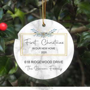 First Christmas In Our New Home Married Ornament - Our First Christmas as Mr and Mrs - Personalized Wedding Gift - Housewarming Gift