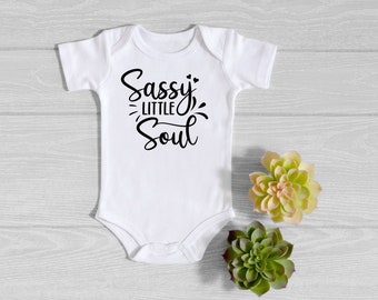 Sassy Little Soul funny baby Onesie®- Baby Girl Onesie®- Baby Bodysuits - Baby Girl Clothes - Baby shower gift - Newborn baby gift