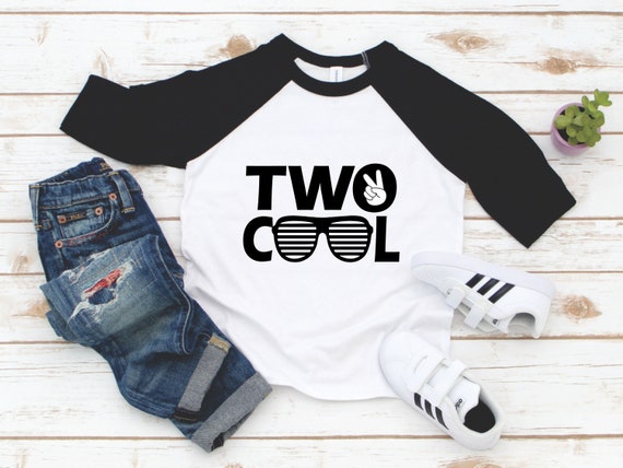 Boys 2nd Birthday Shirt - Two Cool Sunglasses - Two Year Old Boy Birthday - Two Fingers Birthday Boy - 2nd Birthday Boy - Cool Kid Birthday