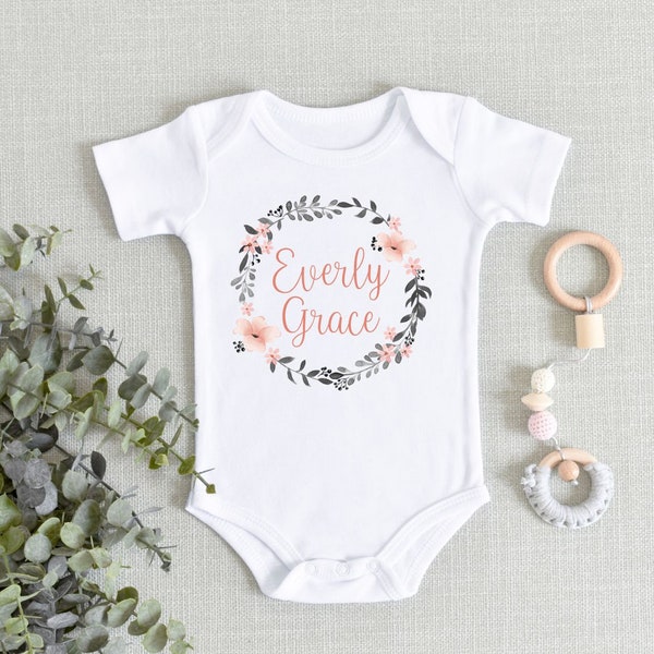 Personalized Baby Girl Onesies® Bodysuit - Custom Baby Name - Coming Home Outfit - Baby Shower Gift - Newborn Gift - Take Home Bodysuit