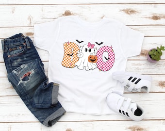 Girls Halloween Shirt for Toddler Girls - Halloween Costume Girl - Boo Toddler Tee - Trick or Treating Kids Shirt - Girls Spooky Fall Shirt