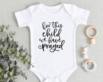 IVF Baby ONESIES® Brand Bodysuit - For This Child We Have Prayed Bodysuit - Miracle Baby - Baby Shower Gift - Baby Adoption - Religious Baby