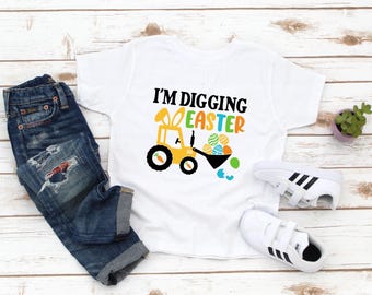 I'm Digging Easter Kids Shirt - Easter Boys Tee - Boy Easter Gift - Toddler Boy Easter - Cute Boy Easter - Gift for Boy - Easter shirt