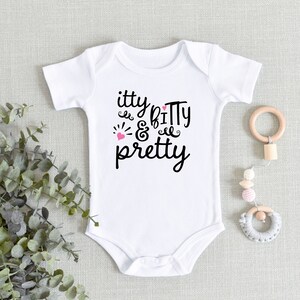Cute Girl Baby ONESIES® Brand Bodysuit - Itty Bitty and Pretty Baby Bodysuit - Baby Girl Shower Gift - New Baby Girl Gift - Newborn Girl