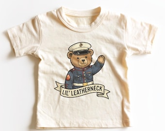 Lil' Leatherneck Kids Shirt - Cute Marine Corps Toddler Tee