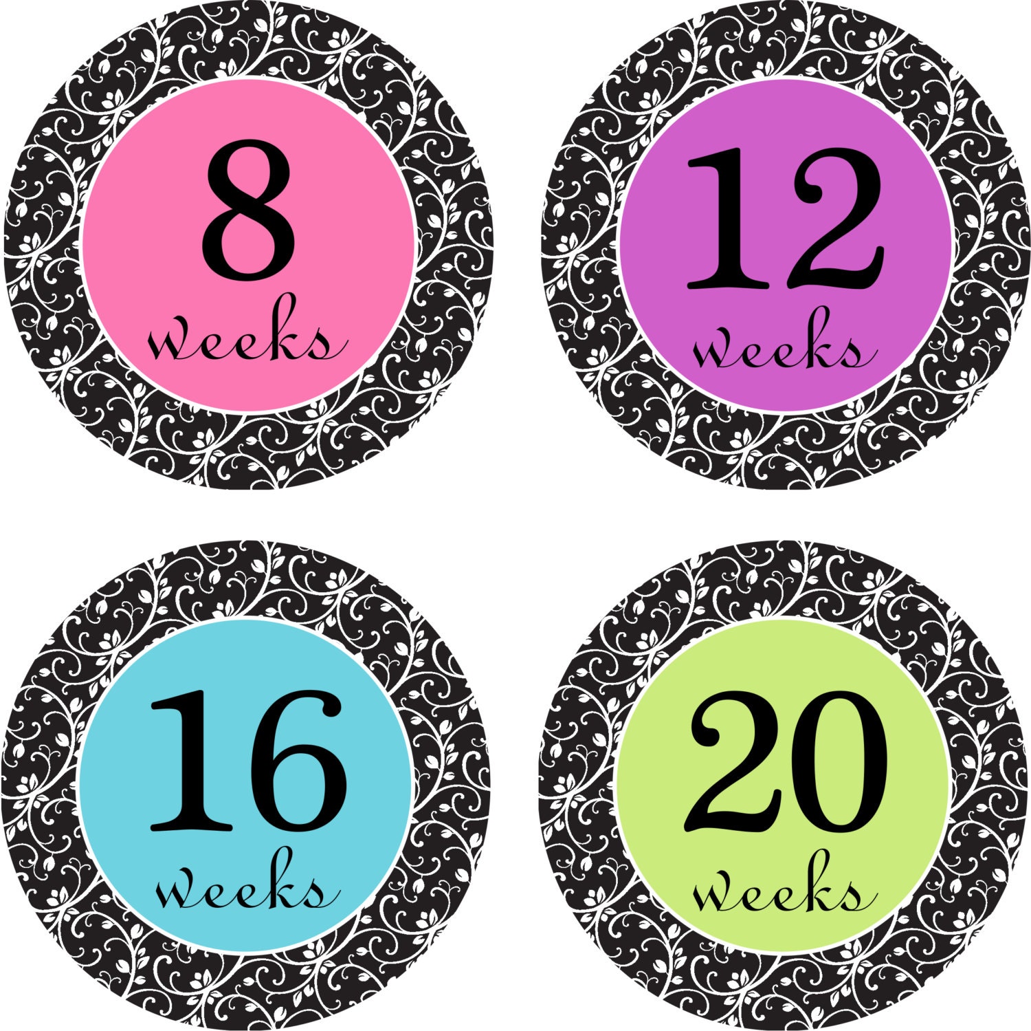 Weekly Pregnancy Stickers Pregnancy Stickers Baby Bump | Etsy