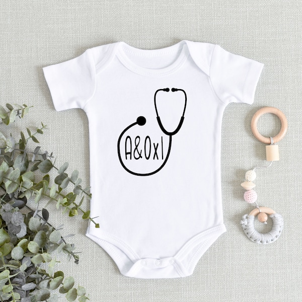 Funny Nurse Baby Onesies® Bodysuit - A&Ox1 Bodysuit - Alert and Oriented Times One - Nurse Mommy Daddy Baby - Baby Shower Gift - Funny Baby