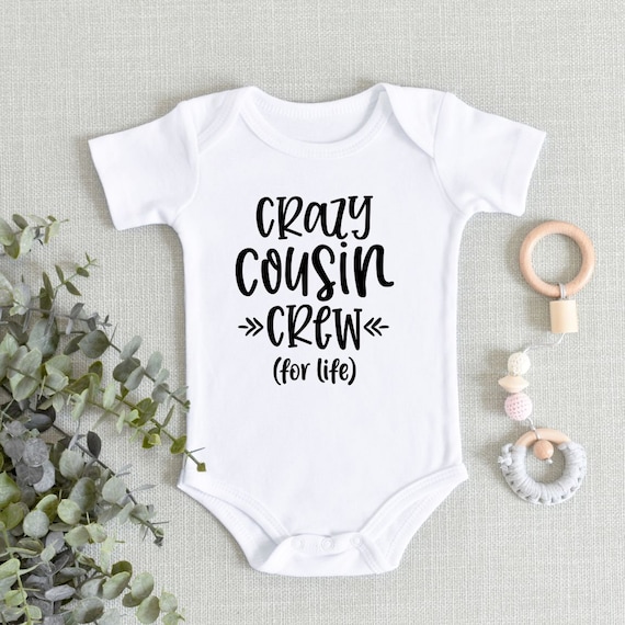 Baby Cousin Crew Onesie® Crazy Cousin Crew Baby New Baby Cousin  Newest Member of Cousin Crew Baby announce Pregnancy Reveal