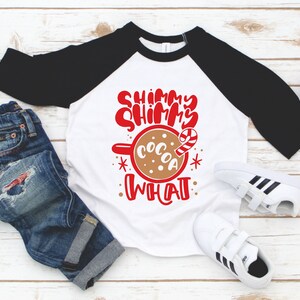 Shimmy Shimmy Cocoa Christmas Shirt - Kids Christmas Tee - Holiday Shirt Toddler Girl or Boy - Funny Kids Christmas Tee - Grandchild Gift
