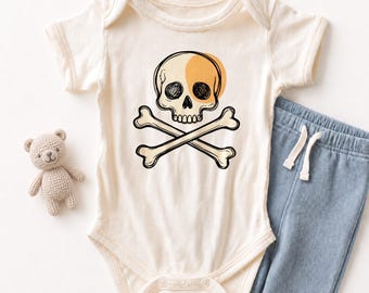 Skull and Crossbones Baby ONESIE® - Cute Punk Rock Skull Bodysuit