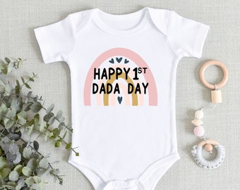 First Fathers Day Onesie® - Happy 1st Dada Day Onesie® - Happy Fathers Day Bodysuit - Baby Girl Fathers Day Gift - First Fathers Day Onesie®