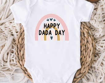 Happy Dada Day Baby Onesies® Bodysuit - First Fathers Day Bodysuit - Happy Fathers Day Baby Girl - Fathers Day Gift - Our First Fathers Day