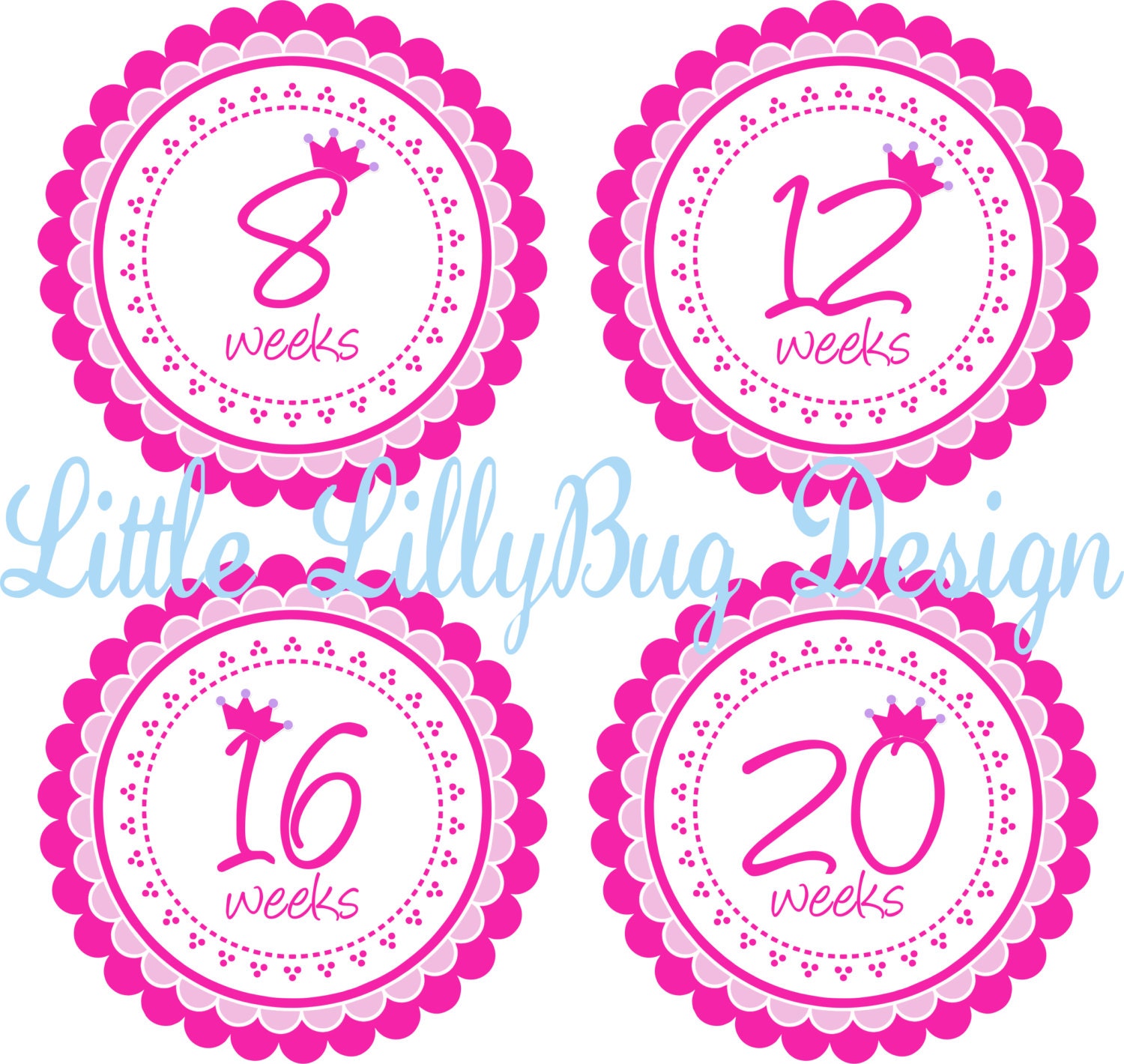 Pregnancy Stickers Week Baby Bump Stickers Weekly Belly | Etsy
