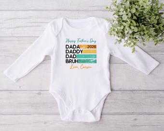 Happy Father's Day Baby ONESIE® - Cute First Father's Baby Boy Bodysuit - Personalized Fathers Day Gift - Happy Father's Day - Baby Boy Gift