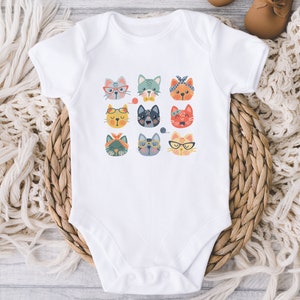 Cat Baby Onesies® Bodysuit - Cute Cat Lover Baby Bodysuit - Funny Animal Baby Shower Gift - New Baby Gift