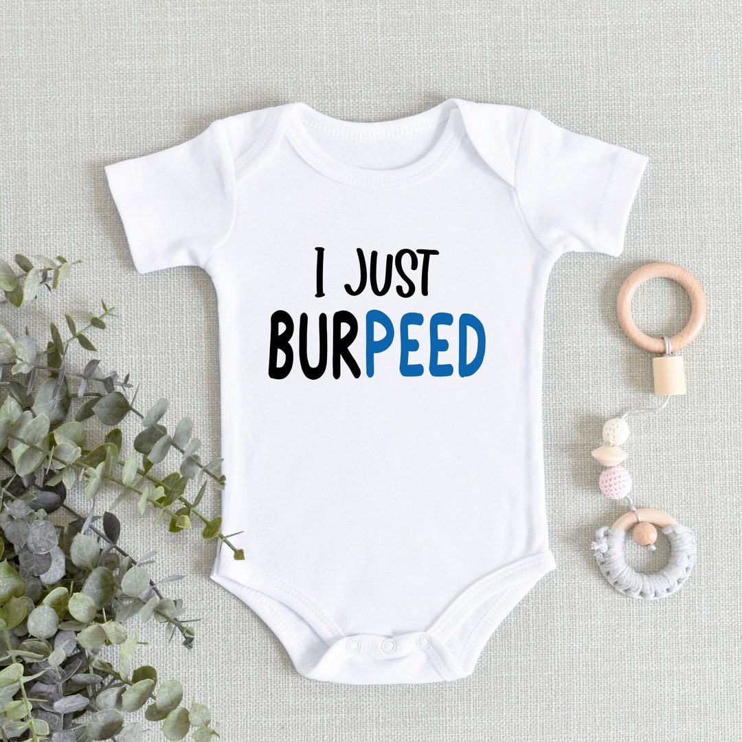 Future Workout Buddy Baby Onesie® Crossfit Workout Baby Bodysuit Funny I Just Burpeed Onesie
