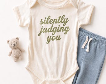 Silently Judging You Baby ONESIE® - Funny Sarcastic Baby Bodysuit