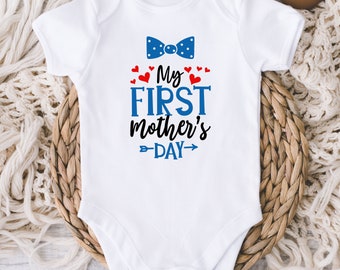 My First Mother's Day Onesie® - Our First Mother's Day Bodysuit - Mother's Day Gift 2024 - 1st Mother's Day Baby Boy - New Baby Boy