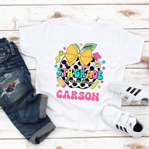 Fifth Grade Girls Shirt - Personalized Name Girls School Shirt - First Day of School 5th Grade Top - 5th Grade Girl Gift - 5th Grader Tee