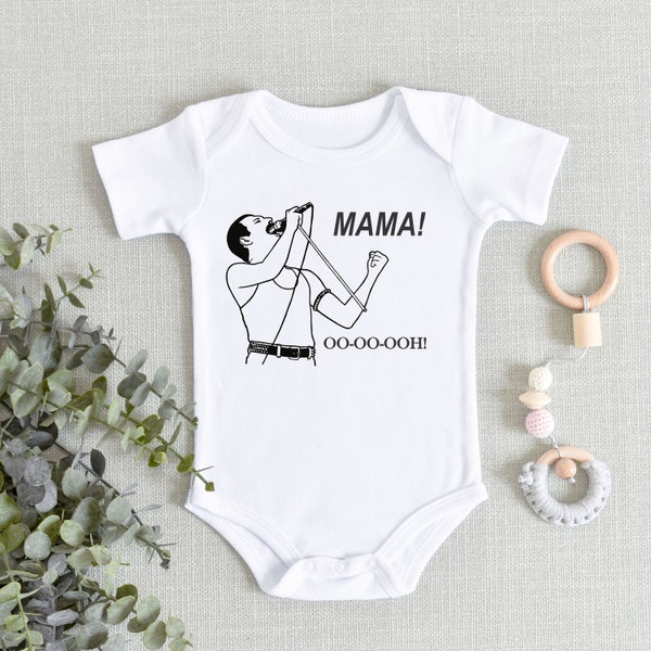 Mama Oo - Oo - Ooh - Queen Baby Onesies® Bodysuit - Funny Baby Bodysuit - Baby Girl - Baby Boy - Music Lover Baby Shower Gift - New baby