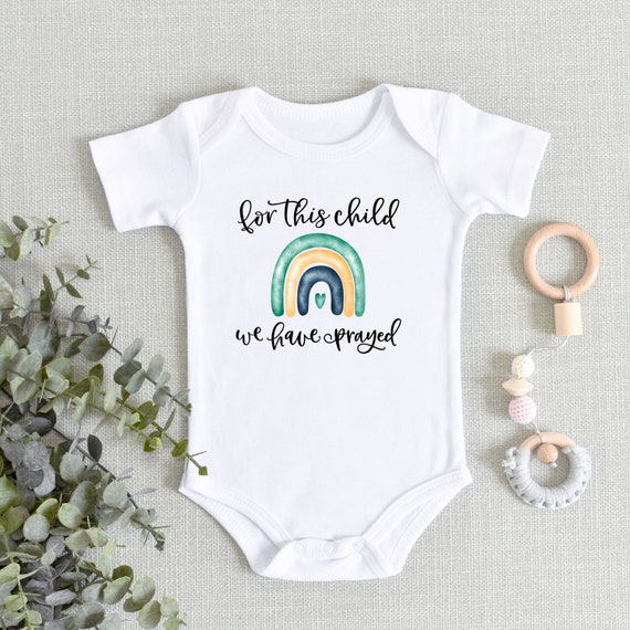 For This Child I Have Prayed Baby Shower Costume Bodysuit For This Child I Have Prayed Baby Shower Costume Bodysuit
