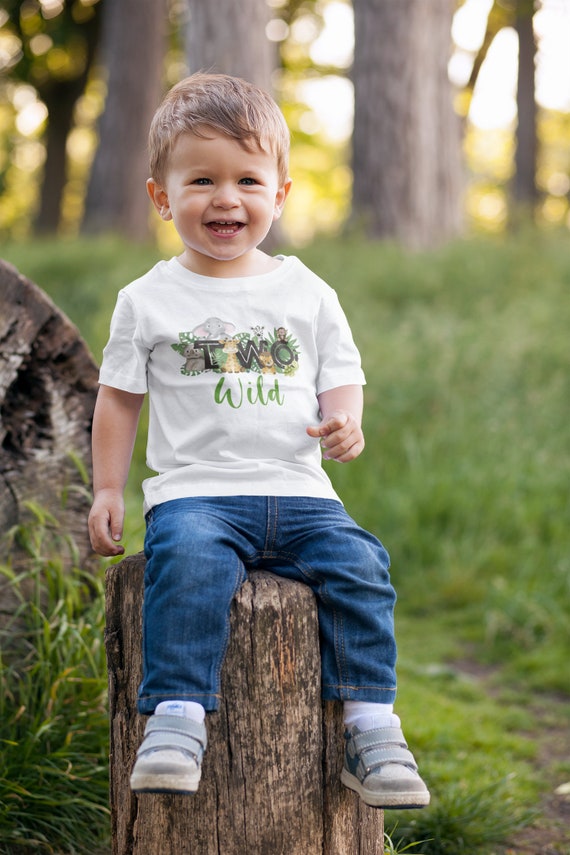 Born Two Be Wild Toddler Short Sleeve Tee | 2nd Birthday Shirt | Two Year Old | Born To Be Wild Shirt | Toddler Shirt | Two Birthday Shirt
