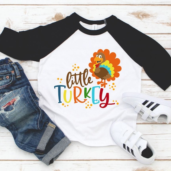 Bailey Boys Blue Longall - Embroidered Thanksgiving Turkey