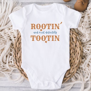 Rootin and Most Definitely Tootin Baby ONESIES® Brand Bodysuit - Cowboy Bodysuit - Western Baby - Rodeo Country Farm - Baby Shower Gift Boy