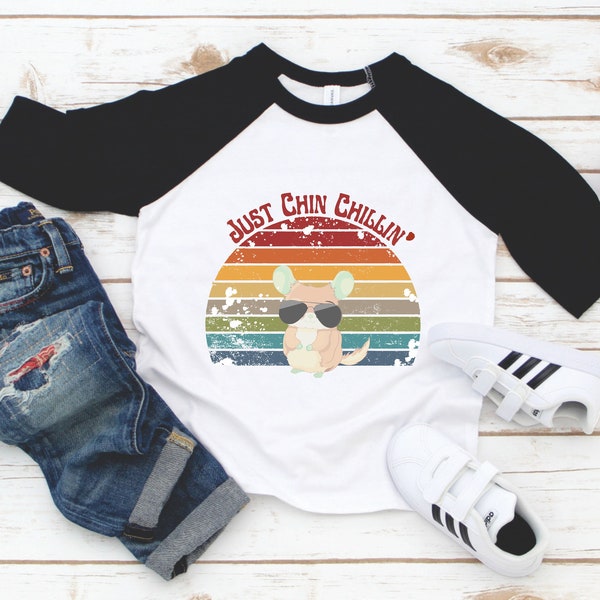 Just Chinchlllin Toddler Boy Girl Shirt - Funny Toddler Boy Girl Gift - Boy Birthday - Grandson Gift - Funny Boy Chinchilla Tee - Girl Gift
