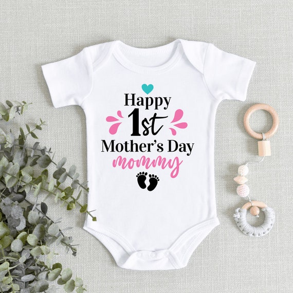 Happy First Mother's Day Girl Baby ONESIES® Brand Bodysuit