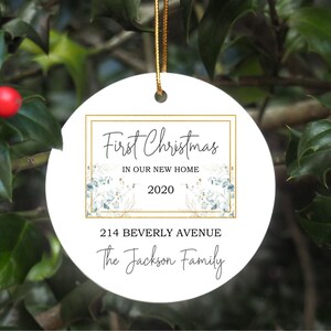 First Christmas In Our New Home Married Ornament - Our First Christmas as Mr and Mrs - Personalized Wedding Gift - Housewarming Gift
