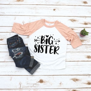 Big Sister Shirt - Big Sister Pregnancy Announcement Toddler Shirt - Big Sister Tee - Second Pregnancy Reveal Sibling Shirt