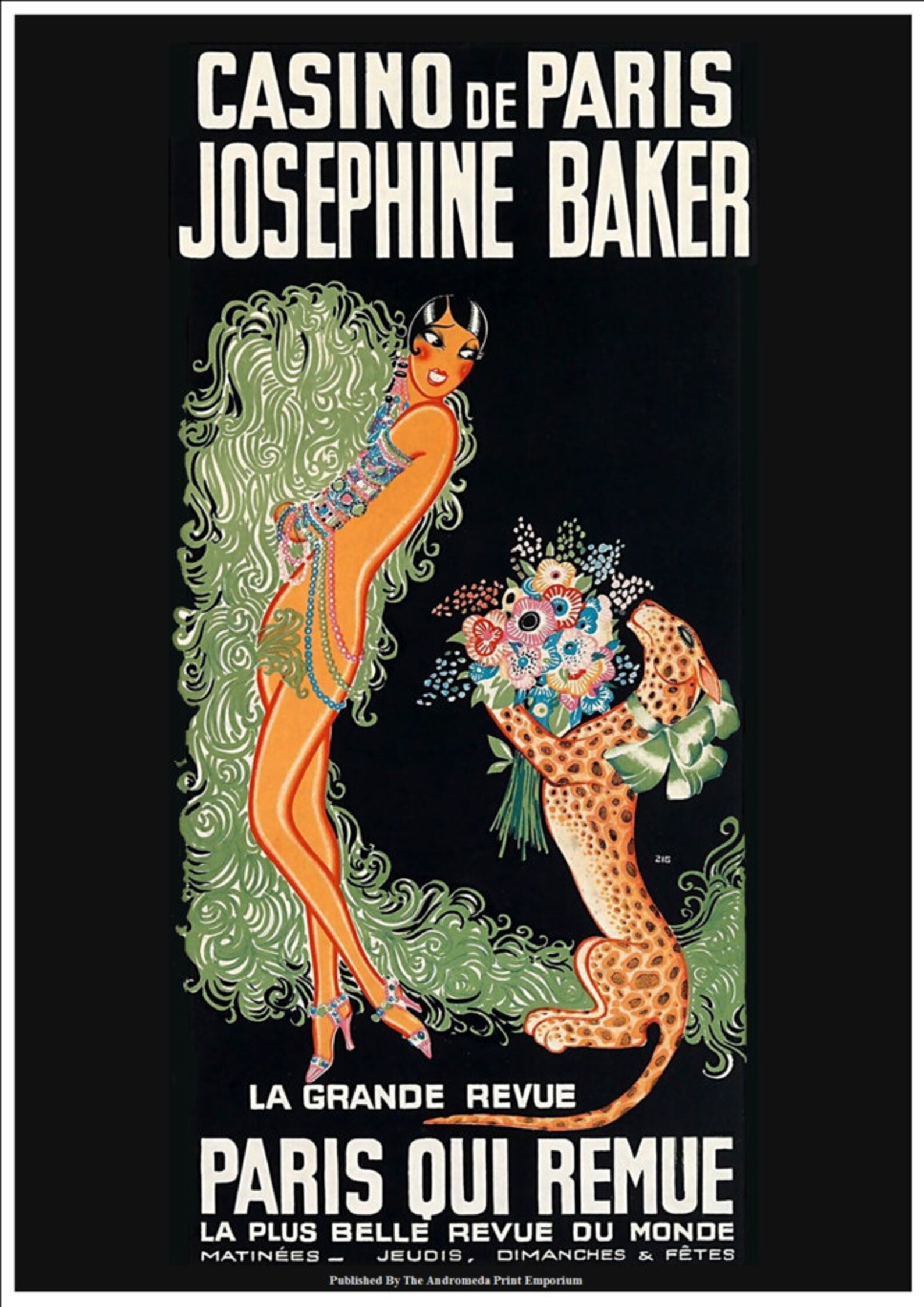 Josephine Baker Casino de Paris 1930 Vintage Advertising | Etsy
