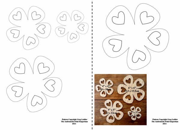 Flowers A PDF Collection Of 10 Full Size Scroll Saw / Craft | Etsy