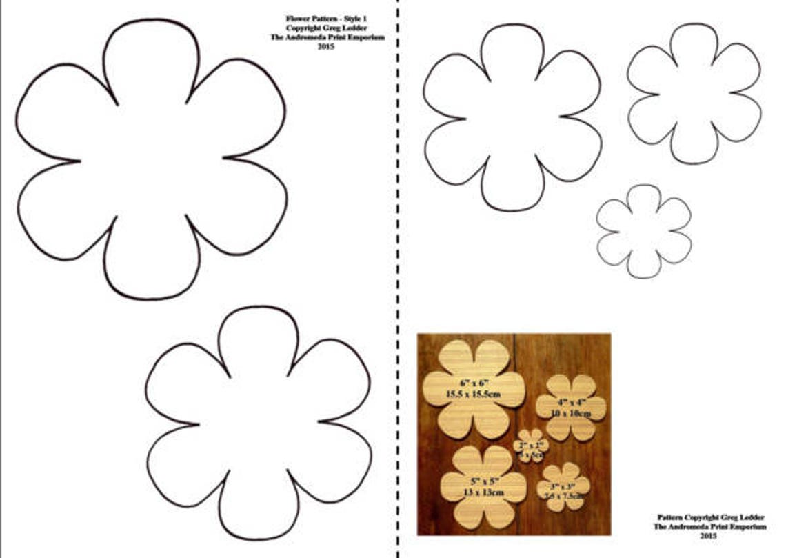 Flowers A PDF Collection Of 10 Full Size Scroll Saw / Craft | Etsy