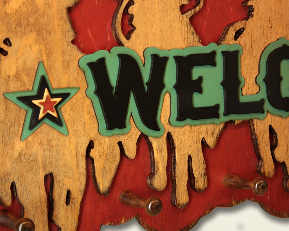 Western Welcome Sign Western Decor Cowboy Decor Cowboy Coat | Etsy