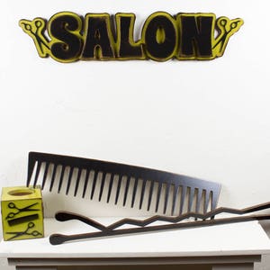 Salon Sign Salon Decor Beauty Salon Decor Hair Salon Decor Beauty Shop Decor Beauty Shop Sign Hair Dresser Barber Shop Beauty Shop Scissors image 2