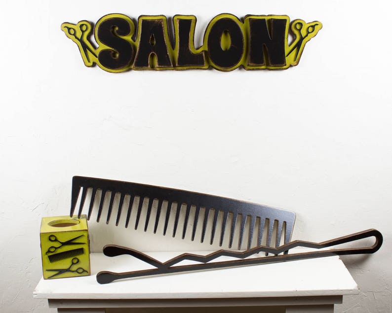 Salon Sign Salon Decor Beauty Salon Decor Hair Salon Decor Beauty Shop Decor Beauty Shop Sign Hair Dresser Barber Shop Beauty Shop Scissors image 2