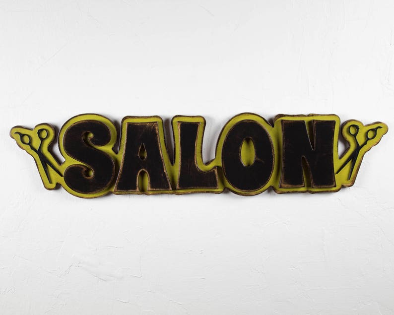 Salon Sign Salon Decor Beauty Salon Decor Hair Salon Decor Beauty Shop Decor Beauty Shop Sign Hair Dresser Barber Shop Beauty Shop Scissors image 1