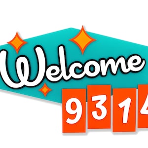 Mid Century Modern House Numbers - House Welcome Sign | Home Welcome Sign | Atomic House Sign | MCM Address Sign | Acrylic Home Welcome Sign